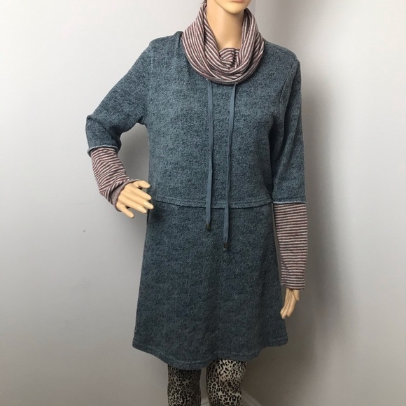 Doe & Rae Boho Sweater Dress / Tunic | Raw Hem | Size M (See Measurements) - Picture 1 of 11